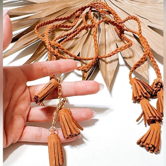 Brown boho belt S750 - Picture 3 of 3